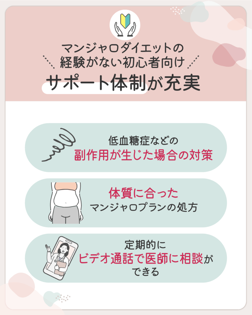 初心者向けのサポート体制が充実しているのもオンラインクリニックがおすすめな理由