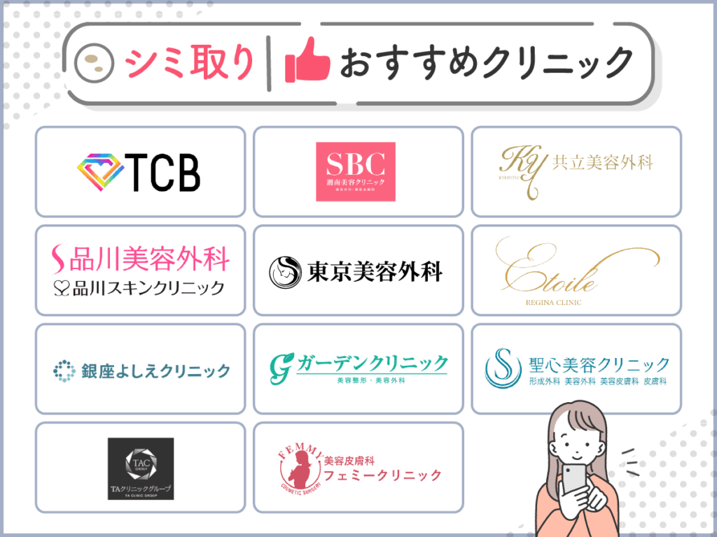 シミ取りおすすめクリニック比較
