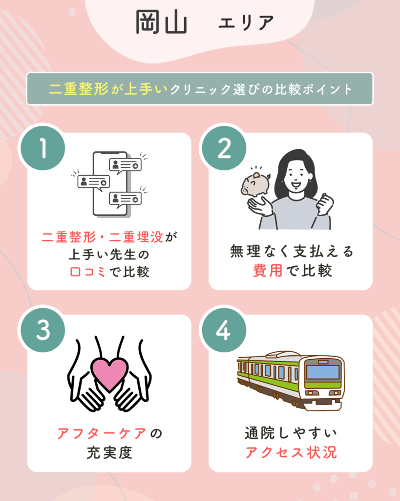 岡山の二重整形比較ポイント