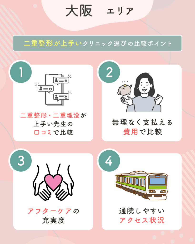 大阪の二重整形比較ポイント
