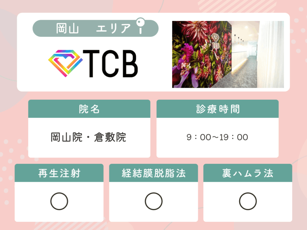 TCB東京中央美容外科:岡山院・倉敷院