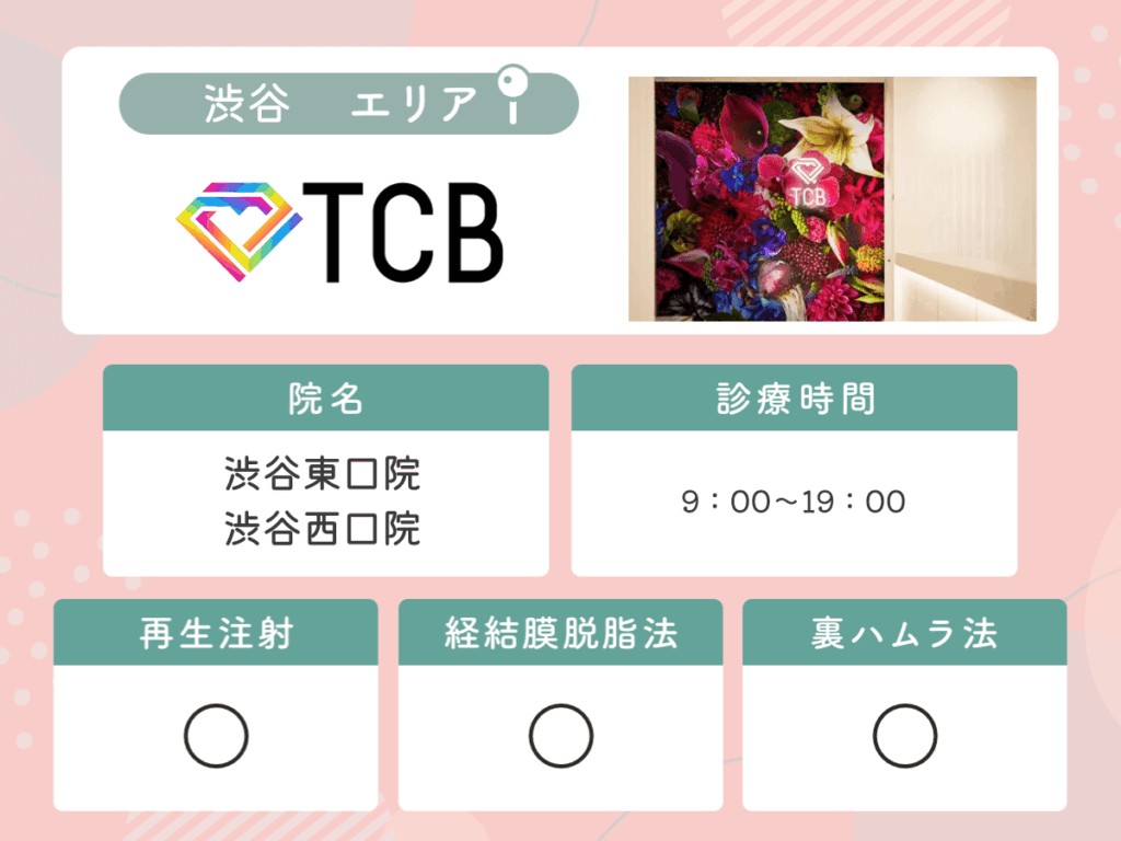 TCB東京中央美容外科:渋谷東口院・渋谷西口院